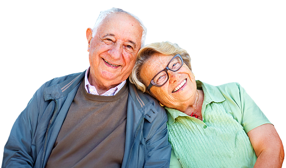 Senior couples and parent care Salt Lake County showing an older couple smiling together and living confidently at home