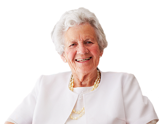 Smiling older woman representing senior personal care that supports comfort, engagement, and peace of mind